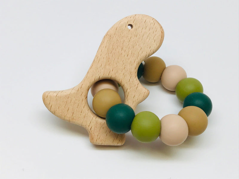 Chewy Baby Co Silicone Wood Teething Toys