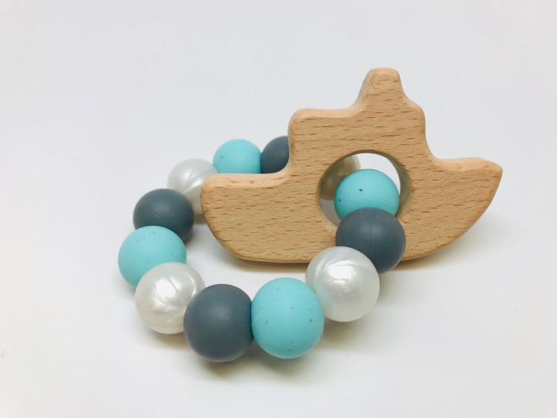 Chewy Baby Co Silicone Wood Teething Toys