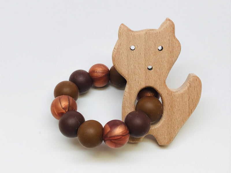 Chewy Baby Co Silicone Wood Teething Toys