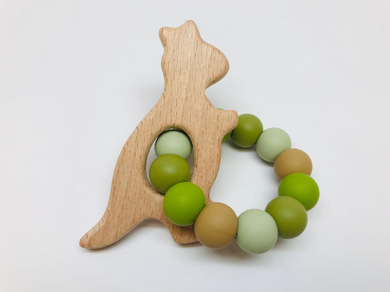 Chewy Baby Co Silicone Wood Teething Toys
