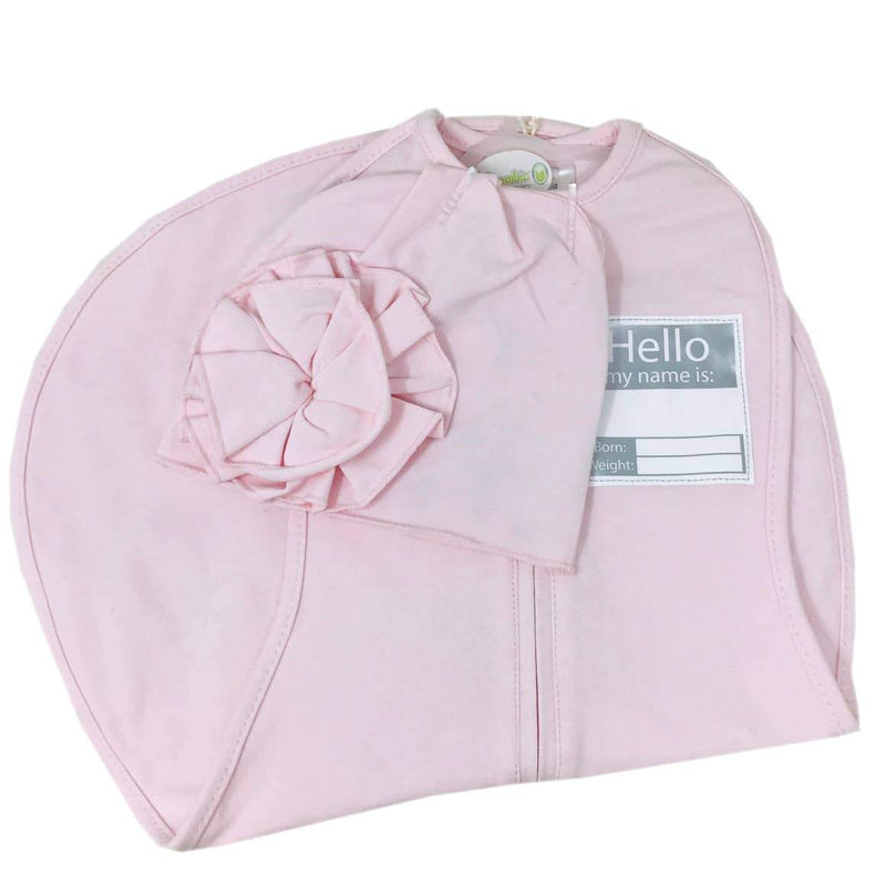 Woombie Hello My Name Is.... Keep-sake swaddle Pink