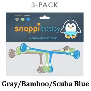 Snappi Cloth Diaper Fasteners - Pack of 3