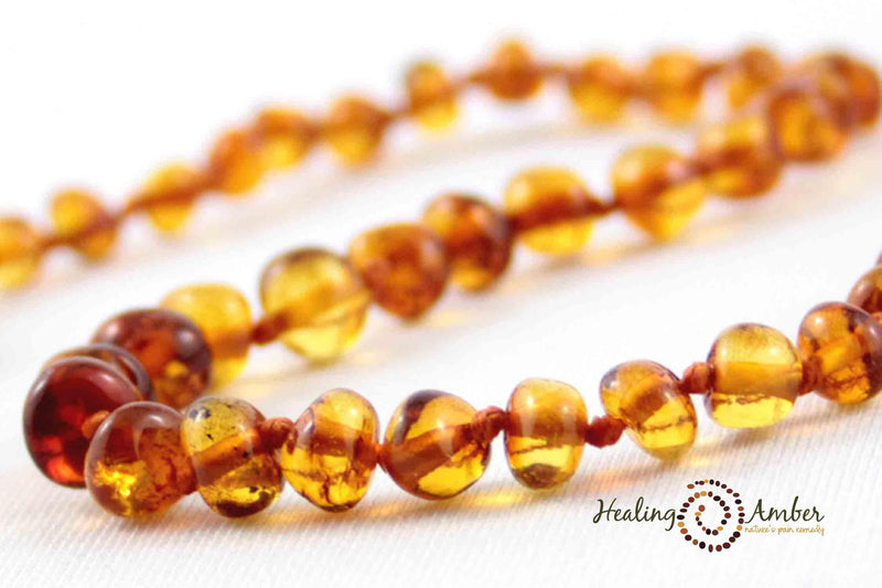 Baltic Amber Healing Necklace - Toddler/Child Size 13"