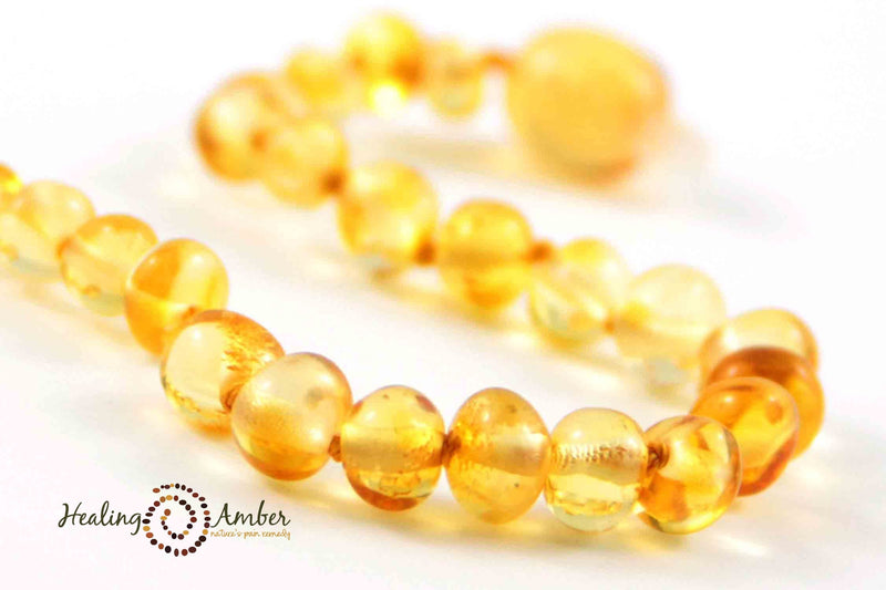 Baltic Amber Healing Necklace - Toddler/Child Size 13"