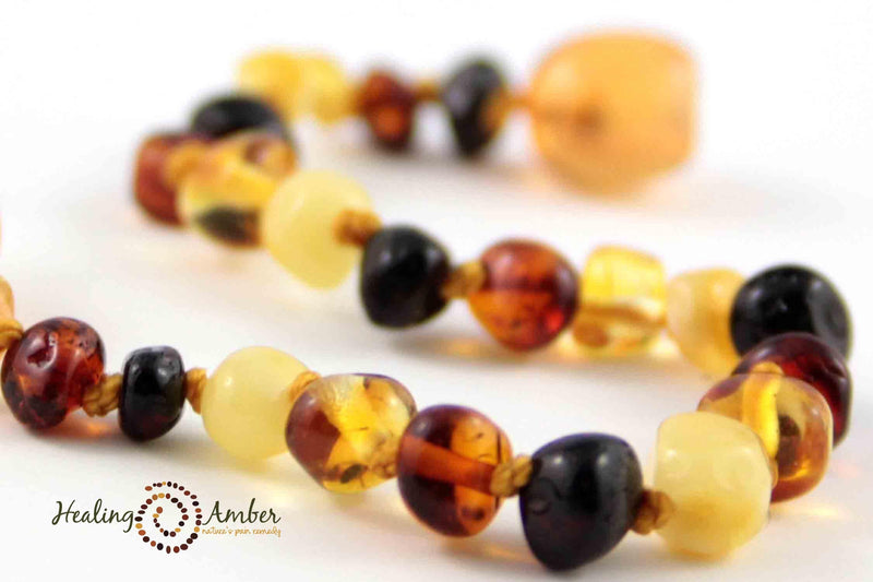 Baltic Amber Healing Necklace - Toddler/Child Size 13"