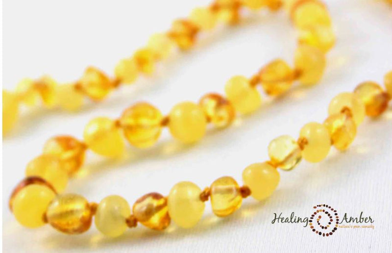 Baltic Amber Healing Necklace - Toddler/Child Size 13"