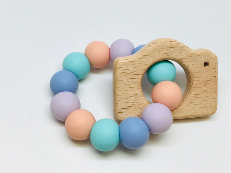 Chewy Baby Co Silicone Wood Teething Toys