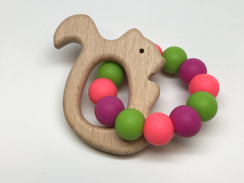 Chewy Baby Co Silicone Wood Teething Toys